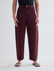 Mineral Stevie Relaxed Barrel Jean, Pomegranate product photo