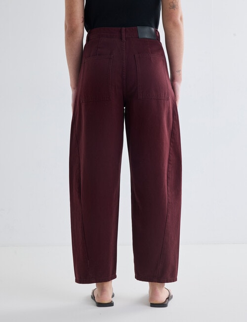 Mineral Stevie Relaxed Barrel Jean, Pomegranate product photo View 02 L