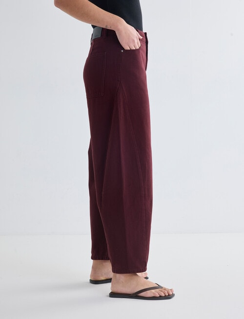 Mineral Stevie Relaxed Barrel Jean, Pomegranate product photo View 05 L