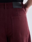 Mineral Stevie Relaxed Barrel Jean, Pomegranate product photo View 06 S