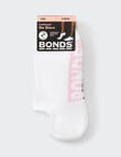Bonds Logo No Show Sock, 3-Pack, White & Blossum product photo View 02 S