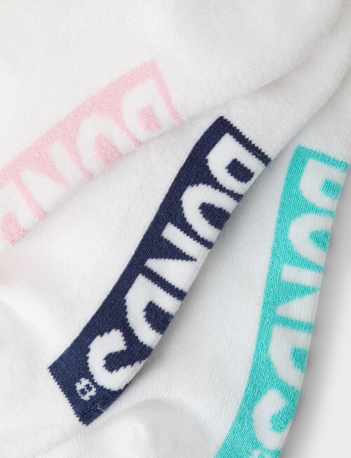 Bonds Logo No Show Sock, 3-Pack, White & Blossum product photo View 03 L
