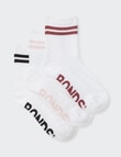 Bonds Logo Stripe 1/2 Crew, 3-Pack, White & Earth product photo