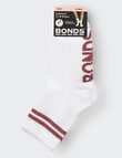 Bonds Logo Stripe 1/2 Crew, 3-Pack, White & Earth product photo View 02 S