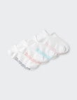 Bonds Logo Lite No Show Sock, 4-Pack, White & Blossom product photo