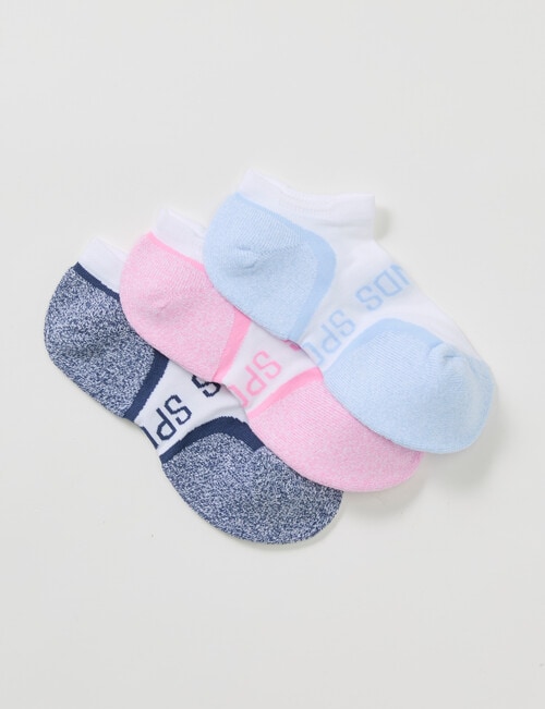 Bonds Sport Low Cut, 3-Pack, Sky & Blossom product photo