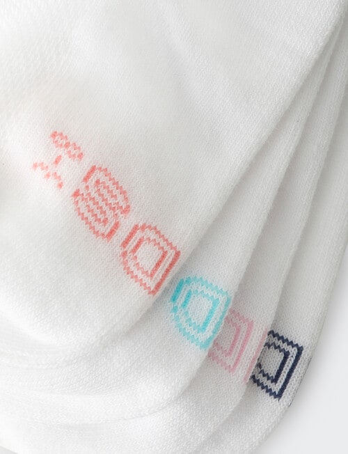 Bonds Logo Lite Sneaker Sock, 4-Pack, White & Shook product photo View 04 L