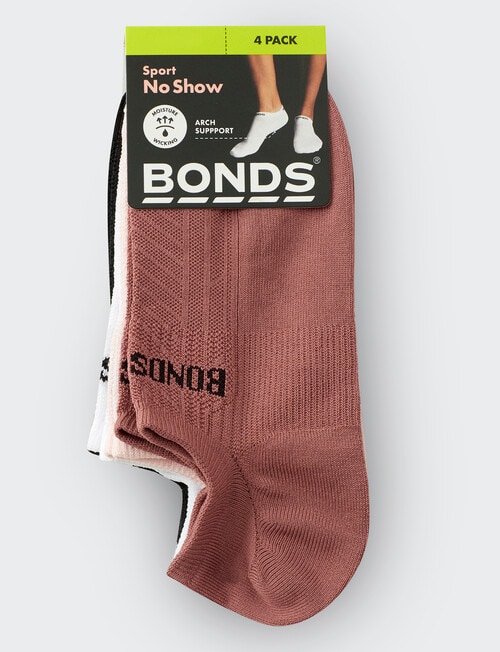 Bonds Sport No Show Sock, 4-Pack, Earth & Mona product photo View 02 L