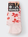 Bonds Fashion No Show Sock, 4-Pack, Hibiscus, White, Mona Lisa & Grey product photo View 02 S