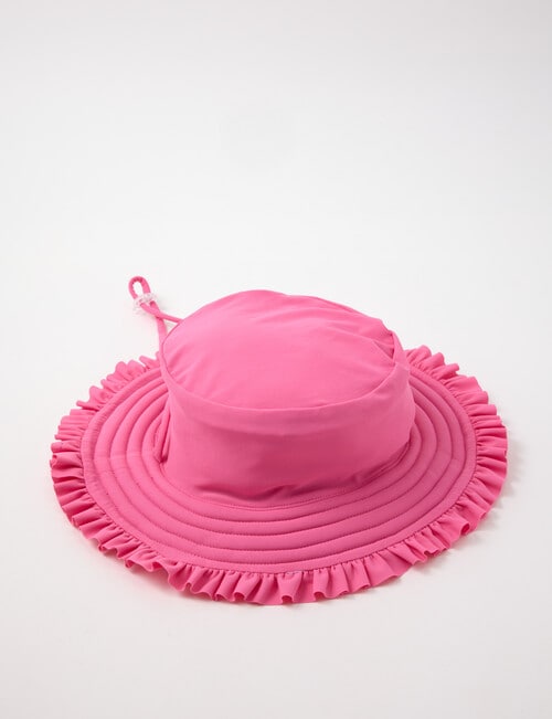 Wavetribe Strawberry Reversible Frill Bucket Hat, Pink product photo View 02 L