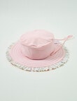 Wavetribe Floral Unicorn Reversible Frill Bucket Hat, Pink product photo View 02 S