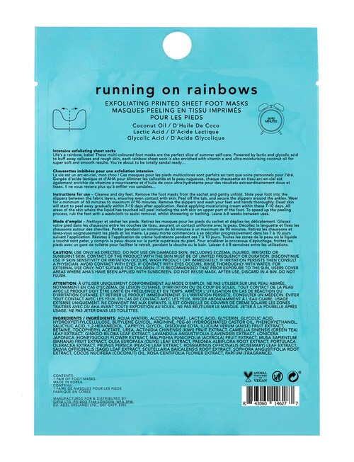 Holler and Glow Running On Rainbows Foot Mask product photo View 02 L