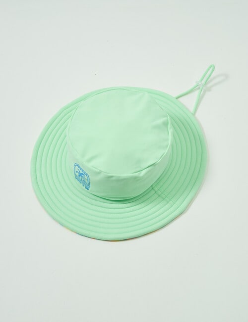 Wavetribe Palm Tree Reversible Bucket Hat, Green product photo View 04 L