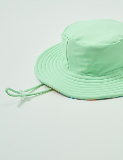 Wavetribe Palm Tree Reversible Bucket Hat, Green product photo View 05 L