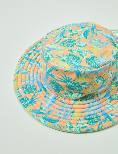 Wavetribe Palm Tree Reversible Bucket Hat, Green product photo View 06 L