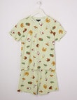 Sleep Squad Kiwi Knit PJ Set, NZ AOP, 10-16 product photo