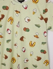 Sleep Squad Kiwi Knit PJ Set, NZ AOP, 10-16 product photo View 02 S