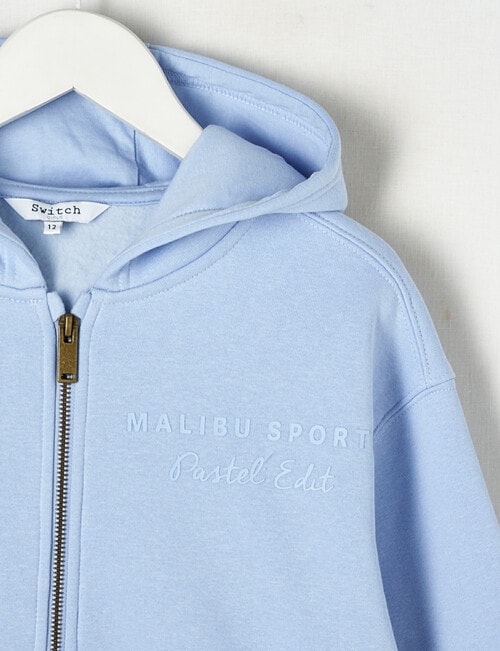 Switch Malibu Sports Pastel Edit Boxy Zip Up Hoodie, Periwinkle product photo View 03 L