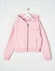 Switch Malibu Pastel Edit Boxy Zip Up Hoodie, Bubblegum product photo