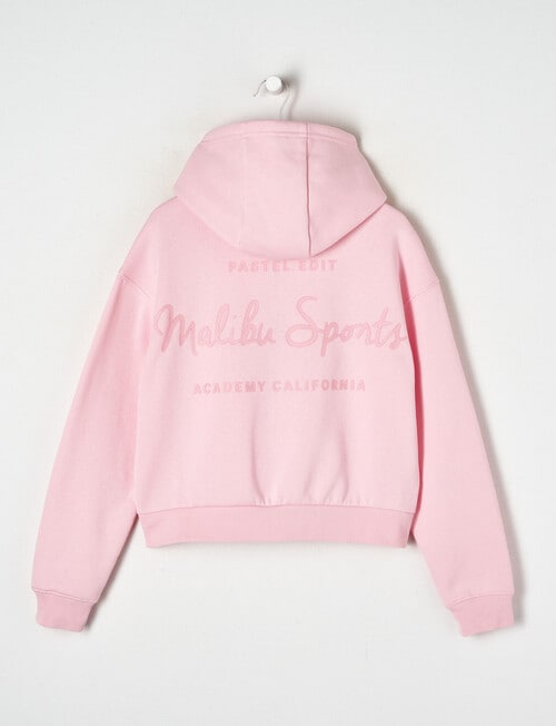 Switch Malibu Pastel Edit Boxy Zip Up Hoodie, Bubblegum product photo View 02 L