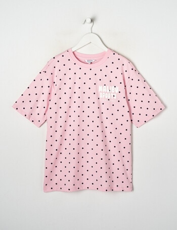 Switch Malibu Sports Spots Oversized Short Sleeve Tee, Baby Pink product photo