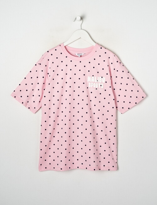Switch Malibu Sports Spots Oversized Short Sleeve Tee, Baby Pink product photo
