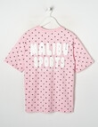 Switch Malibu Sports Spots Oversized Short Sleeve Tee, Baby Pink product photo View 02 S