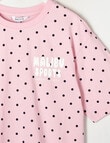 Switch Malibu Sports Spots Oversized Short Sleeve Tee, Baby Pink product photo View 03 S