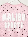 Switch Malibu Sports Spots Oversized Short Sleeve Tee, Baby Pink product photo View 04 S