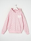 Switch Malibu Sports Spots Oversized Hoodie, Baby Pink product photo