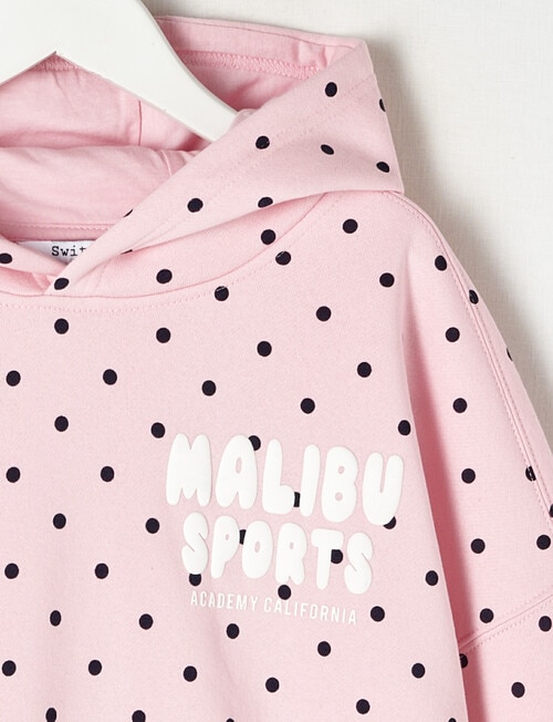Switch Malibu Sports Spots Oversized Hoodie, Baby Pink product photo View 03 L