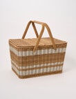 Terrace Prism Picnic Basket, Natural & White product photo