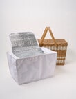 Terrace Prism Picnic Basket, Natural & White product photo View 02 S