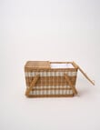 Terrace Prism Picnic Basket, Natural & White product photo View 05 S