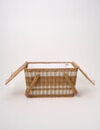 Terrace Prism Picnic Basket, Natural & White product photo View 06 S