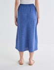 Zest Linen Bias Cut Skirt, Mid Blue product photo View 02 S