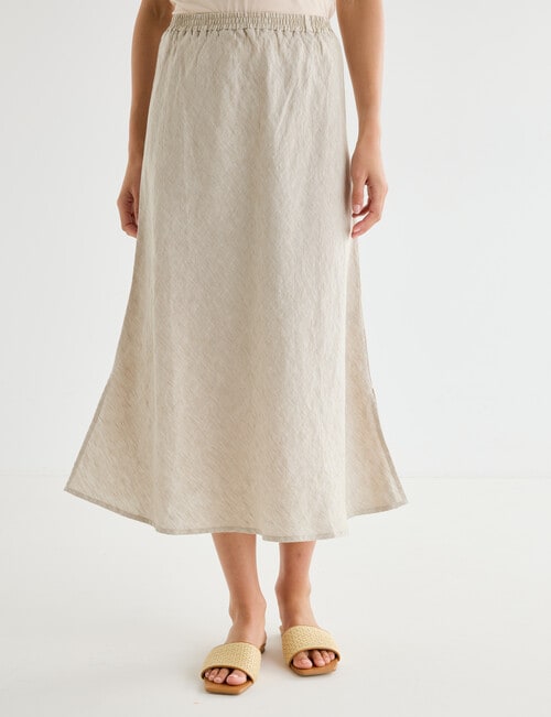 Zest Linen Bias Cut Skirt, Sandshell product photo
