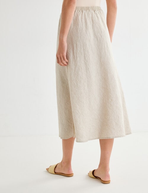 Zest Linen Bias Cut Skirt, Sandshell product photo View 02 L
