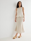 Zest Linen Bias Cut Skirt, Sandshell product photo View 03 S
