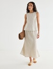 Zest Linen Bias Cut Skirt, Sandshell product photo View 05 S