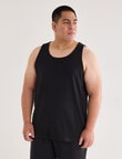 Gasoline King Size Rib Singlet, Black product photo