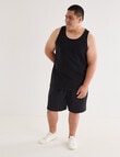 Gasoline King Size Rib Singlet, Black product photo View 03 S