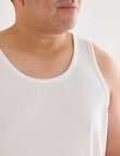 Gasoline King Size Rib Singlet, White product photo View 04 S