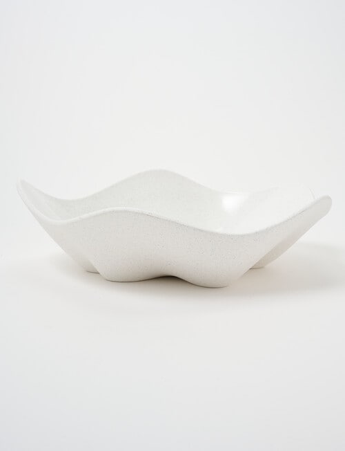 Robert Gordon Wavy Fruit Bowl, White Speckle, 33cm product photo View 02 L