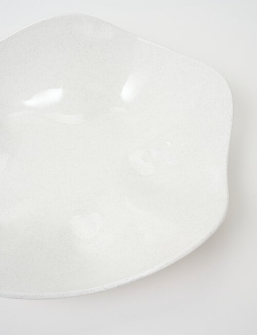 Robert Gordon Wavy Fruit Bowl, White Speckle, 33cm product photo View 03 L