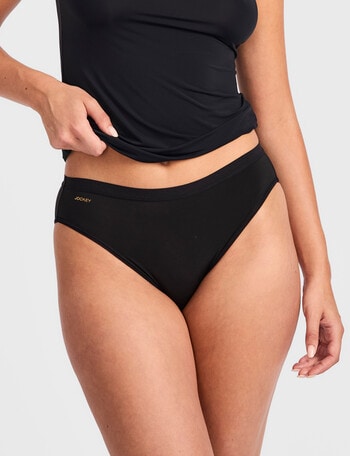 Jockey Everyday Comfort Smooth Hi Cut Brief, Black product photo