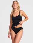 Jockey Everyday Comfort Smooth Hi Cut Brief, Black product photo View 02 S
