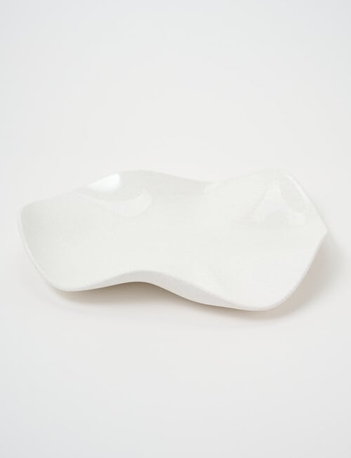 Robert Gordon Wavy Platter, White Speckle, 36cm product photo