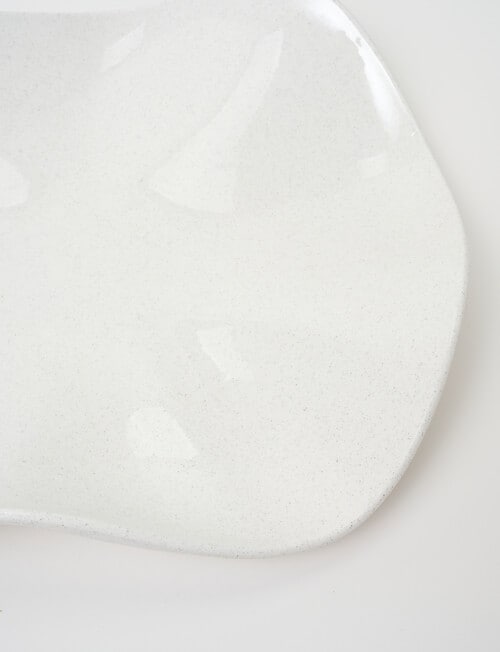 Robert Gordon Wavy Platter, White Speckle, 36cm product photo View 03 L