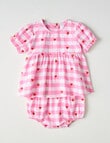Teeny Weeny Alphabet Soup Top & Bloomer Set, 2-Piece, Pink Check product photo